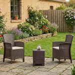 Dmora - V&auml;lisruumi Lounge Set Jupiter Garden Set koos padjadega Rattan Look Indoor Lounge Set 100% Made in Italy Brown