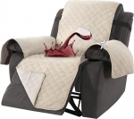 LINGKY Tugitooli kaitsja teleritoolile, 100% veekindel, 1-kohaline tugitooli kaitsja, libisemiskindel tugitooli padi, l&otilde;&otilde;gastav tool reguleeritavate rihmadega, pestavad tugitooli visked, tugitooli kate (Elevandiluu,