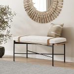 Nathan James Thatcher pehmendusega sissep&auml;&auml;supink eemaldatava bukleepadja, vegannahast rihma ja mattmustade metalljalgadega