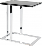 HAKU m&ouml;&ouml;bli otsa laud, metall, kroom/must, 37 x 54 x 58 cm