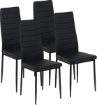 S&ouml;&ouml;gitooli komplekt 4 s&ouml;&ouml;gitooli k&otilde;rge seljatoega k&ouml;&ouml;gitoolid s&ouml;&ouml;gitoas, k&ouml;&ouml;gi- ja kontorim&ouml;&ouml;bel, metallist jalad, mustad