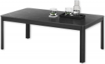Lenni kohvilaud, must, kaasaegne elutoa laud keraamilise plaadi ja metallraamiga, 120 x 45 x 70 cm (B x K x S)