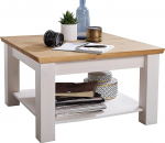 m&ouml;belando WZ-0133 Kohvilaud massiivne valge m&auml;nd, tammepuidust &auml;&auml;ristega M&otilde;&otilde;tmed (S x K x S) 75 x 45 x 75 cm