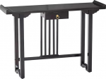 Konsoolilaud kitsas konsoolilaud sahtlitega, must kitsas pikk sissep&auml;&auml;sulaud elutuppa, rustikaalne vintage diivanilaud koridoris (v&auml;rv : must, suurus : 55.1X13.7X31.5inch)