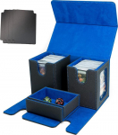 MTG Commander Deck Box ruumi 200+ kaardile, kaardim&auml;ngu kast vaateaknaga, 3-in-1, magnetiline kaardikorraldaja Magic Commander TCG CCG jaoks, 4 vaheseinu