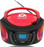 KLIM Boombox raadio CD-m&auml;ngijaga - FM-raadio, CD-m&auml;ngija, Bluetooth, MP3, USB, AUX - sisaldab laetavaid akusid - juhtmega ja juhtmevaba režiim - kompaktne ja vastupidav (sinine)