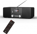 XORO HMT 620 All-in-One Stereo Interneti-raadio CD-m&auml;ngija, DAB+/FM-raadio, WLAN, Bluetooth, Spotify Connect, MP3 USB-m&auml;ngija, v&otilde;rgu striimimine, rakenduse juhtimine, mustas toonis.