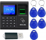WEELIAO t&ouml;&ouml;ajaarvestuse masin s&otilde;rmej&auml;lje paroolikell t&ouml;&ouml;tajatele s&otilde;rmeskaneerimise, RFID ja PIN-koodi sisestamisega &uuml;hes (F30 3.5" W x 3.5" H)