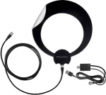 Antennas Direct ClearStream ECLIPSE v&otilde;imendatud UHF siseruumide teleantenn, p&ouml;&ouml;ratav, 50+ miilide ulatus - koos 3,6 m kaabliga, Jolt Switch USB v&otilde;imendiga