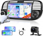 Android 13 HD 7-tolline mahtuvuslik puuteekraaniga auto GPS raadio pladio GPS navigatsiooni audio WiFi m&auml;ngija must FM raadio vastuv&otilde;tja upgrade s&uuml;steemi spetsialiseeritud m&auml;ngija Fiat 500 2007-2015 jaoks