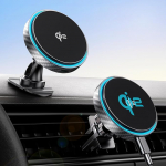MagSafe Car Mount Car Charger [QI2 Certified - 15W], 360&deg; p&ouml;&ouml;ratav [armatuurlaud ja ventilatsiooni v&otilde;re] traadita autokinnitus iPhone 16/15/14/13/12 seeria, magnetiline iPhone auto lisaseadmed