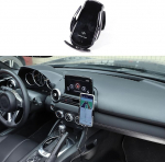 Auto mobiiltelefoni hoidik Mazda MX-5 ND 2016-2024 keskne &otilde;huventilaator paremal k&uuml;ljel p&ouml;&ouml;ratav fikseeritud mobiiltelefoni hoidik autole, mis sobib iPhone'ile, Androidile ja universaalsetele nutitelefonidele (traadita laadimine / D Style).