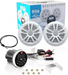 Boss Audio Systems MCKGB350W.6 1 komplekt veekindla AM/FM Bluetooth-vastuv&otilde;tjaga, paari 16,5 cm 6,5-tollise MR6W k&otilde;lariga 90 Watt RMS 180 Watt Max ja dipoolantenniga, 1 komplekt