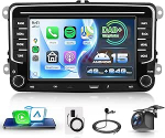 DAB/DAB+ 4G + 64G autoraadio Android 15 VW Golf 5 6 Passat Jetta Caddy EOS T5 Tiguan Touran CC Polo, 7-tolline HD puuteekraan koos Carplay Android Auto GPS Wi-Fi USB Type C Bluetooth FM RDSiga