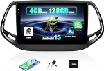 SIXWIN 4+128G Android 15 Autoradio f&uuml;r Jeep Compass 2017-2019 mit Wireless CarPlay/Android Auto/Mirror Link,10'' HD In-Cell Touchscreen mit WiFi GPS Bluetooth FM/RDS Radio USB EQ+R&uuml;ckfahrkamera