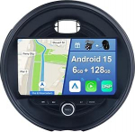 [6GB+128GB] 9" IPS Android 15 Autoradio f&uuml;r BMW Mini Cooper R56 F55 F56 F57 John Cooper Works, One First, One D, Cooper SD 2014-2019-mit CarPlay/Android Auto/DSP/GPS/Mirror Link/Bluetooth 5.0