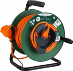 Electraline aiakaabli rulli 30 m pistik ja Euroopa 2-poldiline kaabli ristl&otilde;ikega 2 x 1,5 mm2 oranž roheline 49236