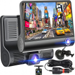 Retoo Dash Cam auto esikaamera 360, kaamera auto, 3 in 1, 170 lai nurk, G sensor, Dash Cam, liikumise tuvastamine, parkimise j&auml;lgimine, loop salvestamine, 360 kraadi j&auml;lgimine