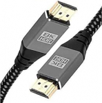 IBRA 2.1 HDMI kaabel 8K Ultra High Speed 48Gbps Lead | Toetab 8K @ 60HZ, 4K@120HZ, 4320p, &uuml;hildub Fire TV-ga, 3D tugi, Ethernet funktsioon, 8K UHD, 3D Xbox Playstation PS3 PS4 PC - 3M