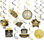 Aastavahetuse kaunistused 2025 rippuvad keerised, &otilde;nneliku uue aasta kaunistused 2025 must kuld rippuvad keerised Streamers Cheers uusaasta &otilde;htu lae kaunistused Party Supplies for Home Indoor Outdoor