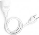 Valge paindlik pikendusjuhe 4 m koos lastekaitsega