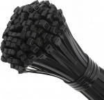 Kaablipaelad 300mm x 7.6mm Must 12" Premium Tie Wraps Heavy Duty Self Locking Nylon Perfect for PC Ties, Bike Tie, Garage and Workshop 250 Pack