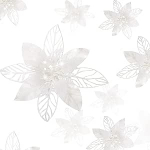Boao Pack of 24 J&otilde;ulud Glitter kunstlik Poinsettia lilled J&otilde;ululilled kaunistused Pulmad j&otilde;ulupuu uusaasta kaunistused (valge)