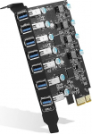 FARBOKO USB PCIe kaart 7-portiline USB 3.0 5Gbps PCIe laienduskaart Windows 10/8/7/XP ja Mac OS 10.8.2 v&otilde;i uuemate versioonide jaoks