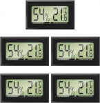 Mini termomeeter ja h&uuml;gromeeter, digitaalne, 2-in-1 ruumitermomeeter ja &otilde;huniiskuse m&otilde;&otilde;tja siseruumides - t&auml;iustatud m&otilde;&otilde;tmistehnoloogia alates augustist 2022 - 5 tk pakendis