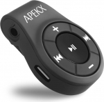 APEKX Clip Bluetooth audioadapter k&otilde;rvaklappidele, peakomplektidele, k&otilde;laritele, juhtmeta vastuv&otilde;tja koos mikrofoniga k&auml;ed-vabadeks k&otilde;nedeks ja muusikaks