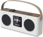 Inscabin M4 kaasaskantav DAB/DAB+ raadio Digitaalne FM kaasaskantav raadio/Bluetooth/Stereo heli/Kaks k&otilde;larit/Kaks &auml;ratuskella/akut (valge)