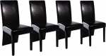 VidaXL Chaises de salle &agrave; manger 4 pcs Noir