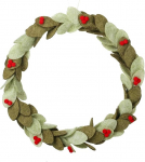 Heaven Sends roheline vildist lehep&auml;rg punaste marjadega 30 cm - kunstlik j&otilde;ulukingi p&auml;rg esiuksele, kaminale ja pidulikule kodukaunistusele