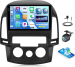 Android 15, 4G + 128G CAMECHO autoraadio Hyundai I30 2006-2011 juhtmevaba Carplay Android autole, 9-tolline puute raadio GPS navigatsiooniga WLAN Bluetooth FM / RDS EQ SWC tagantj&auml;rele vaatekaamera ja MIC