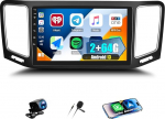 CAMECHO 2+64G Android 13 navigatsiooniga autoraadio VW Sharan II 7N Seat Alhambra II 2012-2015 koos 9-tollise puuteekraaniga koos HD tagantvaate kaameraga, RDS FM raadio Bluetooth GPS WiFi Wireless Carplay'ga