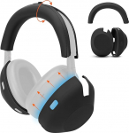 WC ShellZ XM6 - Sony WH-1000XM6 k&otilde;rvaklappidega &uuml;hilduv silikoonist k&otilde;rvaklappide ja peapaela &uuml;mbris Wicked Cushions | Premium Silicone | Must