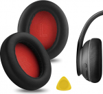 GEEKRIA QuickFit asendusk&otilde;rvapadjad, mis &uuml;hilduvad Anker Soundcore Life Q10, Q10, Life 2 NEO BT k&otilde;rvaklappidega, k&otilde;rvapadjad (must/punane)