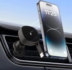Juhtmevaba autolaadija, auto telefonilaadija, 2 in 1 USB A+ t&uuml;&uuml;p C kiire juhtmevaba laadimise autokinnitus iPhone 15/14, 13/13 Pro/13 Mini/12/11/XS/XR/8, Samsung S20/S10/S9/Note 9 jaoks.