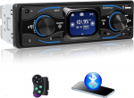 Single DIN Bluetooth multimeedia autostereoraadio, 1 DIN auto audio MP3-m&auml;ngija toetus k&auml;ed-vabad k&otilde;ned/USB/Type-C/FM/TF/AUX-in, autoraadio vastuv&otilde;tja digitaalse LCD-ekraaniga SWC