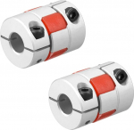 sourcing map Shaft Coupling 8 mm to 8 mm Bore L25 x D20 Flexible Coupling Joint for Servo Stepper Motor Pack of 2