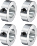hankekaart Schraubenmanschetten, 4-teiliges Set, 3,5 cm Bohrung, verzinkter Karbonstahl, Schaftmanschetten, 5,1 cm Au&szlig;endurchmesser, 11/16 Zoll Breite, Schloss-Achsenmanschettenklemme (hohl, leicht)