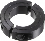 sourcing map Shaft Collar for 1" Bar 1-3/8" OD 1/2" Width Black Oxide Coating Double Part Axle Clamp Collar with Set Screw