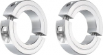 hankimise kaart 2 t&uuml;kki Double Split Clamp Shaft Collar jaoks 1.5 "Shank, kaheosaline Clamp Collar 2-1 / 2" OD, 1/2" paksus, alumiinium sulam Set Screw Split Collar Clamp