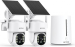 ANNKE 2 Camera Set, Solar Panel, Outdoor Solar Surveillance Camera, PT Camera