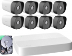 Tenda PoE Outdoor Surveillance Camera Set, 8x 4MP CCTV Camera Outdoor + 1TB HDD + NVR (Supports up to 10TB) for 24/7 Video Surveillance, PoE IP Camera with AI Person Detection, Night Vision,