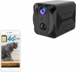 STWTVT HD 2K Wireless 4G Low Current Surveillance Camera with 140 Degree Ultra HD Wide Angle Lens, with HD Night Vision, Motion Detection, Night Vision TF/Cloud Storage