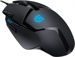 Logitech G402 Hyperion Fury Gaming Mouse, 4000 DPI optical sensor, 8 Programmable buttons, button for DPI switching, 32-bit ARM processor, lightweight, PC / Mac, Black - German Packaging