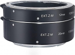 EXT-Z-M Autofookuse makro pikendus toru Z Mount Z6 Z7 Z50 mikro SLR digikaamerale, metallr&otilde;ngas + plastmassist korpus, makrofotograafia jaoks, must (12 + 20 mm)