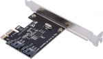 PCI Express SATA 3.0 kontrollerkaart 2-pordiline PCIe SATA III 6Gb/s SATA III 6Gbps laiendusadapterkaart koos v&auml;ikese monteeringuga ja 1 CD-ga