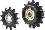 13T-19T 08B Kettenrad mit Lager Spannrolle Antriebskette Zahnrad Bohrung 10-20mm 45# Stahl 1Stk(Single Bearing,13 hammaste puur 10mm)